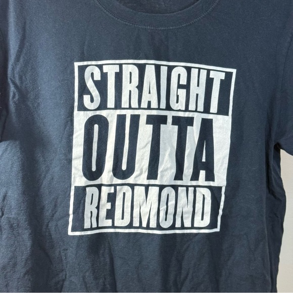 Microsoft Straight Outta Redmond Black T-Shirt - Picture 2 of 4